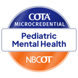 COTA Microcredential Pediatric Mental Health digital badge