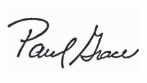 Paul Grace's signed signature